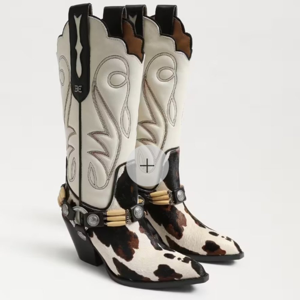 Sam Edelman Jackie Western Boots Frontier Brown Size 8